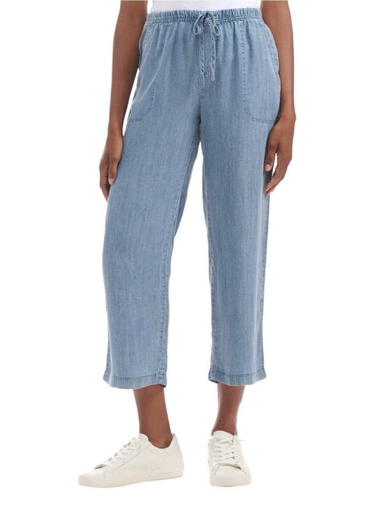 Splendid Pants - Splendid Light Blue Wide Leg Cropped Pants
